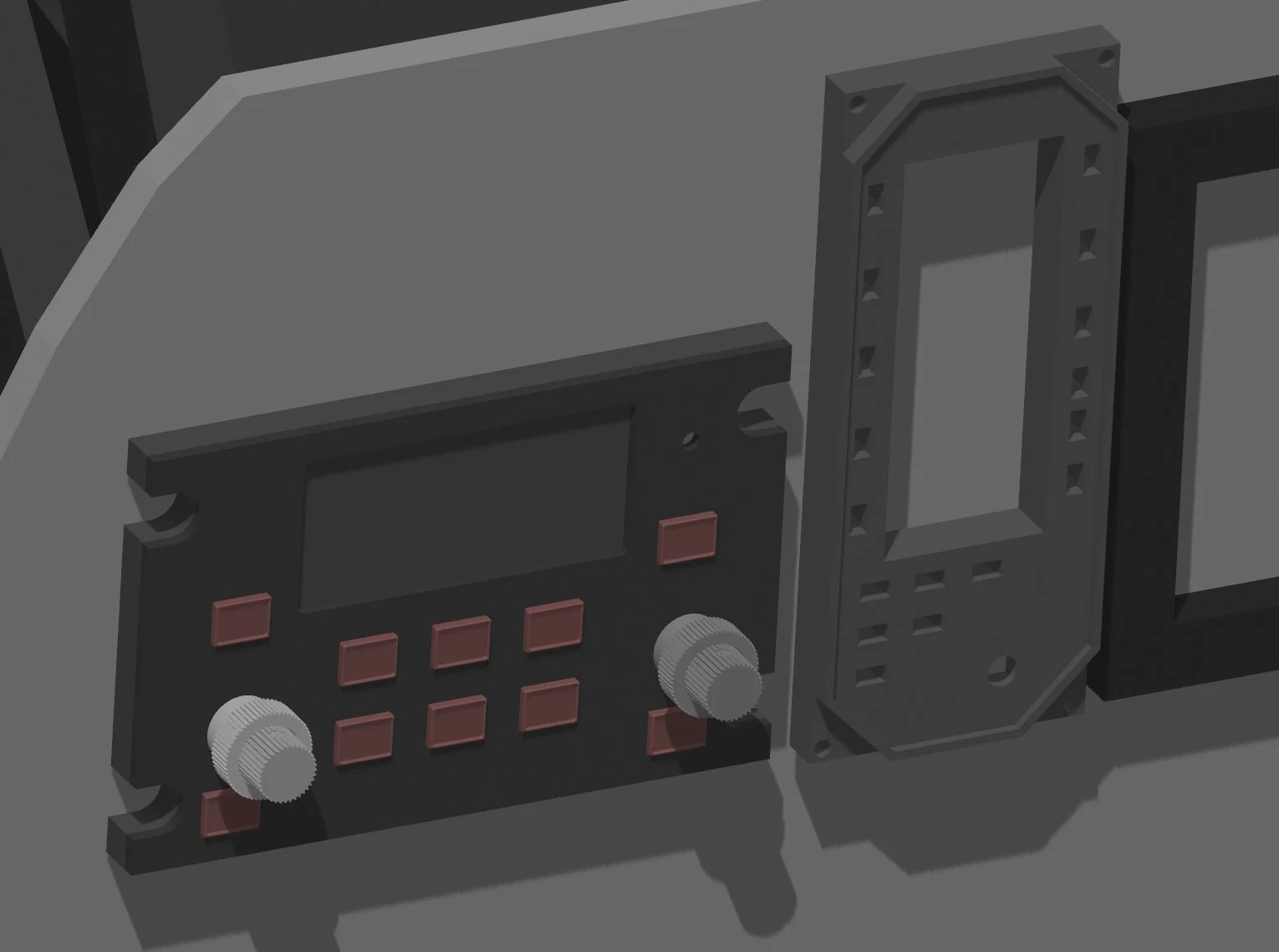 3D CAD modelling and 3D Modeling example of flight instrument panels.