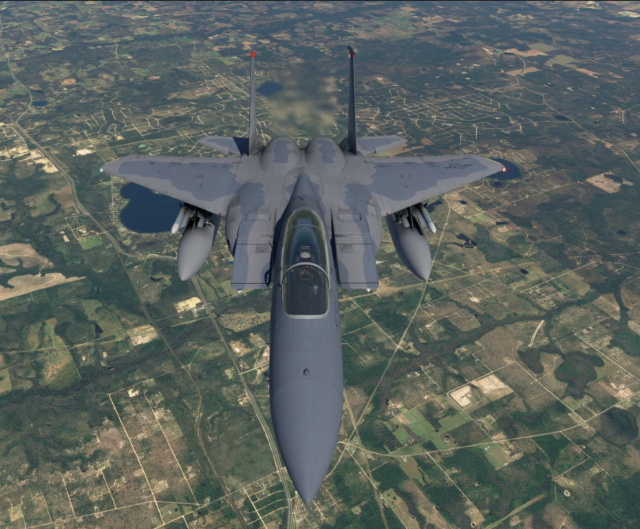 F-15C aircraft and cockpit detail